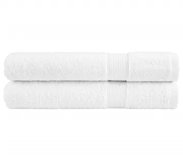 vidaXL Ručnici SOLUND 2 kom bijeli 100 x 200 cm 600 gsm - Venlo