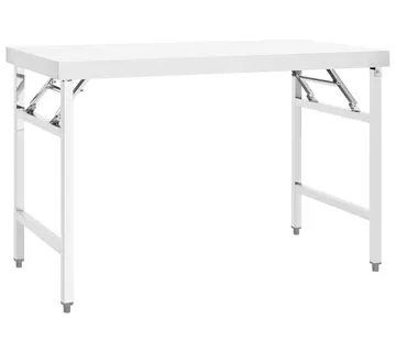 vidaXL Sklopivi kuhinjski radni stol 120 x 60 x 80 cm nehrđajući čelik - Venlo