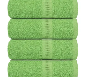 vidaXL Ručnici za pranje FROGN 4 kom. jabukasto zelene 30x30 cm 360 g/m² - Venlo