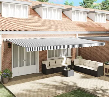 vidaXL Automatska sklopiva tenda antracit i bijela 600x300 cm - Venlo