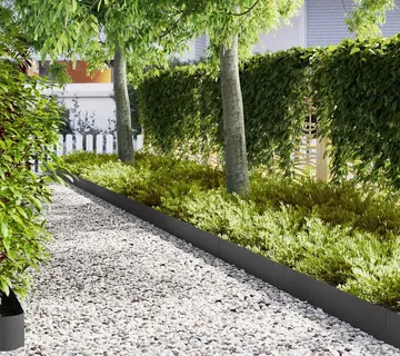 vidaXL Ograda oko Travnjaka 50 kom. 100 x 0.05 x 20 cm Crna - Venlo
