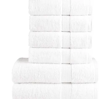 vidaXL 6-dijelni vrhunski set ručnika SOLUND bijeli 600 gsm - Venlo