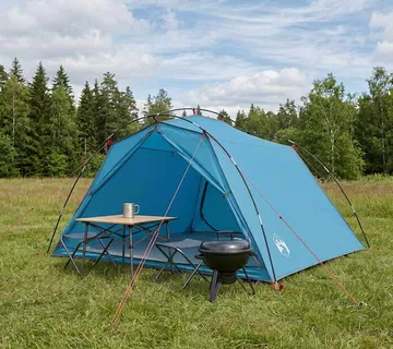 vidaXL Tunelski šator 4-osobni Plava 185T Poliester s PU premazom - Venlo