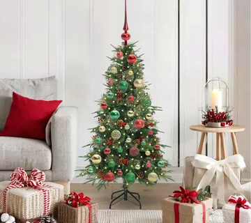 vidaXL Umjetno božićno drvce s nogom s stalakom Zelena 120 cm PE i PVC - Venlo