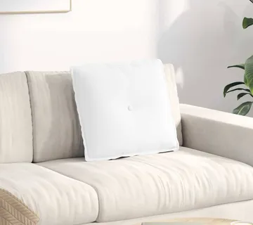 vidaXL Jastuk za leđa Bijelo 50 x 19 x 45 cm tkanina - Venlo
