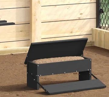 vidaXL Feeder s nogom za piliće Crna 48,5 x 39,5 x 19 cm 5 kg - Venlo