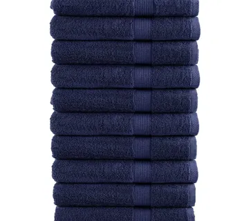 vidaXL Ručnici SOLUND 10 kom modri 100 x 200 cm 600 gsm - Venlo