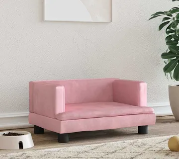 vidaXL Krevet za pse ružičasti 60 x 40 x 30 cm baršunasti - Venlo