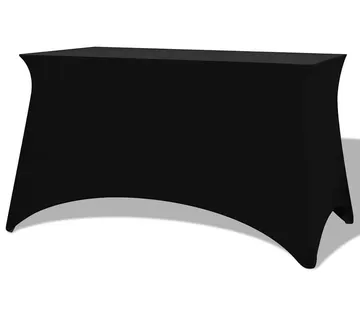 vidaXL Rastezljiva Navlaka za Stol 2 kom 183x76x74 cm Crna - Venlo