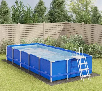 vidaXL Platno za tlo ispod bazena svjetlosivo 750x370 cm poliesterska - Venlo