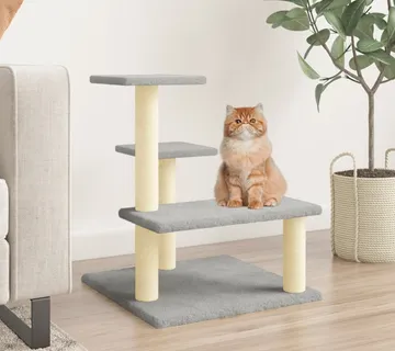 vidaXL Penjalica za mačke sa stupovima za grebanje svjetlosiva 61 cm - Venlo