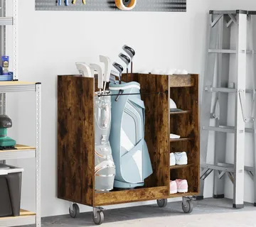 vidaXL Golf ormar s kotačem Jednobojno Dimljeni hrast 90 x 45 x 98 cm - Venlo