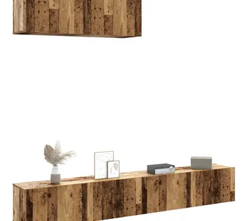 vidaXL 3-dijelni zidni set TV ormarića staro drvo 100x30x30 cm - Venlo