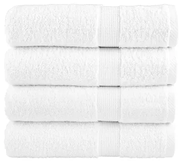vidaXL Ručnici za kupanje SOLUND 4 kom bijeli 100x150 cm 600 gsm - Venlo