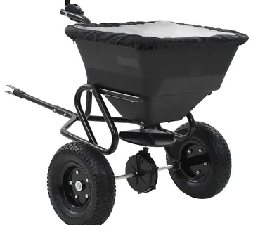 vidaXL Ručni rasipač soli od PVC-a i čelika 125 x 74 x 79 cm 45 L - Venlo