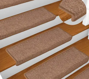 vidaXL Prostirke za stepenice 30 kom 65x21x4 cm smeđe pravokutne rubove - Venlo