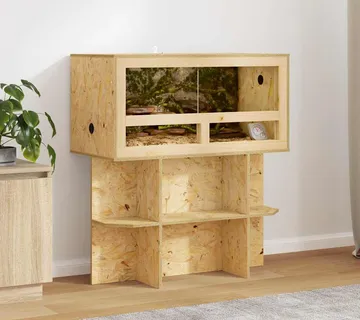 vidaXL Osnovica za terarij s policom Smeđa 80 x 40 x 50 cm OSB - Venlo