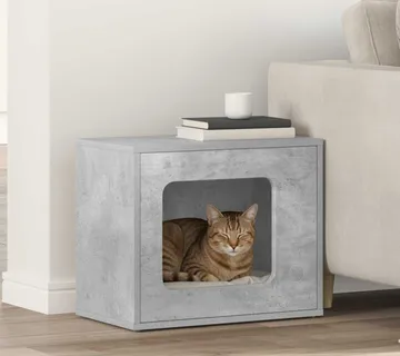 vidaXL Mačja Kuća Beton 51 x 30 x 42,5 cm Konstruirano drvo - Venlo