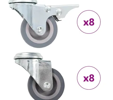 vidaXL Okretni kotačići s otvorom za vijak 16 kom 50 mm - Venlo