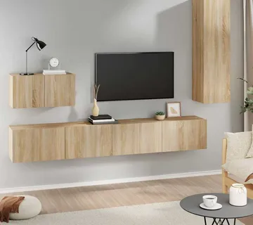 vidaXL 4-dijelni set TV ormarića boja hrasta sonome konstruirano drvo - Venlo