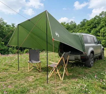 vidaXL Nadstrešnica za vozilo s krovom Zelena 518 x 580 x 215 cm - Venlo