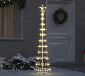 vidaXL LED božićno drvce Topla bijela 51 x 51 x 190 cm Metal - Venlo