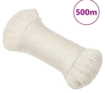 vidaXL Radno uže bijelo 8 mm 500 m od polipropilena - Venlo