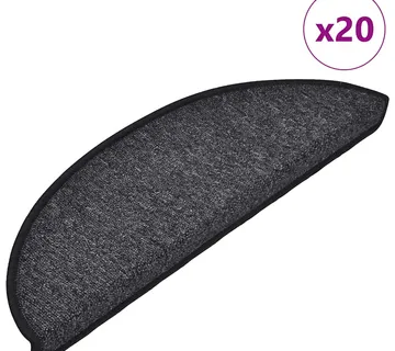 vidaXL Prostirke za stepenice 20 kom 56x17x3 cm antracit poluokrugle - Venlo