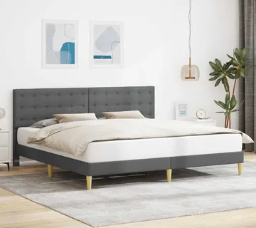 vidaXL Krevetna konstrukcija Tamnosiva 180 x 200 cm Tkanina - Venlo
