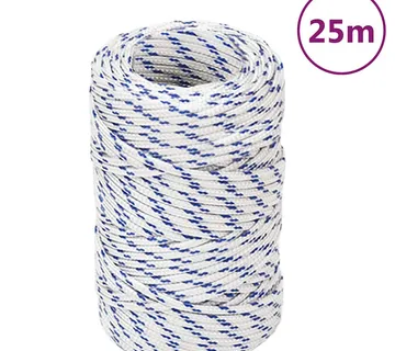 vidaXL Brodski konop bijeli 2 mm 25 m od polipropilena - Venlo