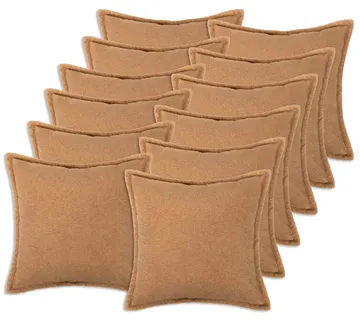vidaXL Presvlaka za jastuk 12 pcs HOUTEN Bež 50 x 50 cm Bouclé - Venlo