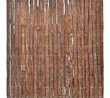 vidaXL Ograda od kore drveta 100 x 600 cm Kora Smeđa - Venlo