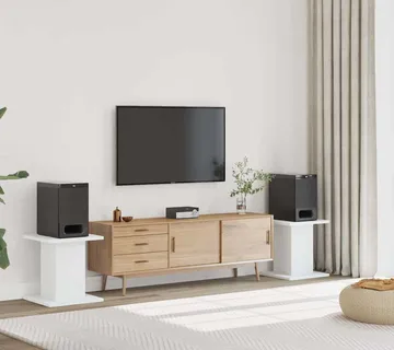 vidaXL Stalci za zvučnike 2 kom bijeli 30x30x40 cm konstruirano drvo - Venlo