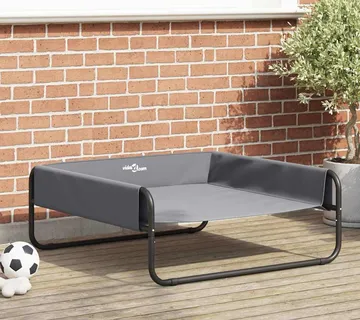 vidaXL Krevet za psa Svijetlo siva 85 x 85 x 33 cm Čelik - Venlo