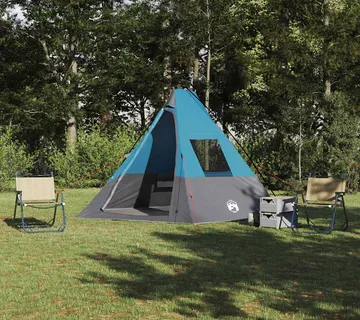 vidaXL Tipi šator 6-osobni Vodootporan Plava taft - Venlo
