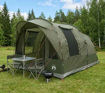 vidaXL Tunelski šator s krovom Maslinastozelena 400 x 260 x 200 cm - Venlo