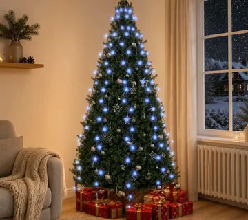 vidaXL Mrežasta svjetla za božićno drvce 210 LED žarulja plava 210 cm - Venlo