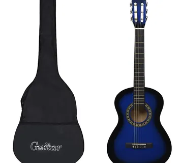 vidaXL Klasična gitara za početnike i djecu s torbom plava 1/2 34 " - Venlo