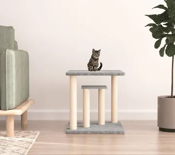 vidaXL Grebalica za mačke s platformama svjetlosiva 50 cm - Venlo