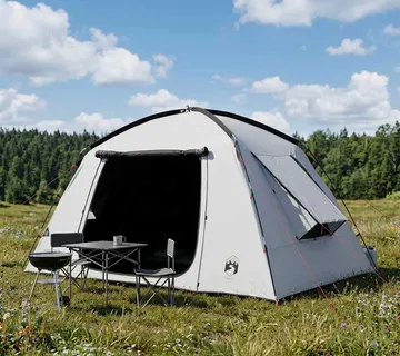vidaXL Kabinski šator Bijeli Blackout 300 x 210 x 156 cm Poliester - Venlo