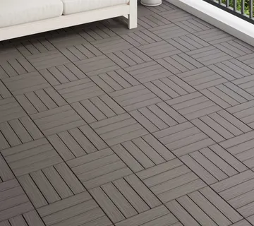 vidaXL Pločice za decking 3D Dizajn 11 kom. Tamno smeđa 30 x 30 cm WPC - Venlo