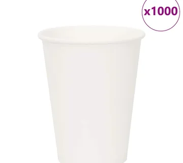 vidaXL papirnate šalice za kavu 1000 kom 12 oz 300 ml bijele - Venlo