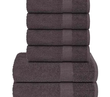 vidaXL Set ručnika FROGN od 6 dijelova antracit 360 g/m² - Venlo