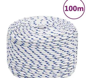 vidaXL Brodski konop bijeli 10 mm 100 m od polipropilena - Venlo