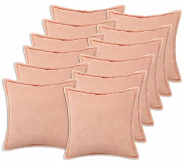 vidaXL Presvlaka za jastuk 12 pcs HOUTEN Ružičasta 50 x 50 cm Bouclé - Venlo