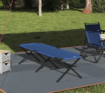 vidaXL Sklopivi kamperski krevet Plava 193 x 69 x 45 cm Oxford tkanina - Venlo