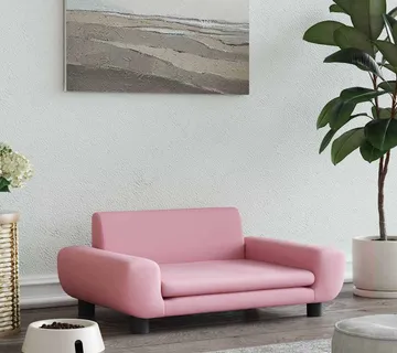vidaXL Krevet za pse ružičasti 70 x 45 x 33 cm baršunasti - Venlo