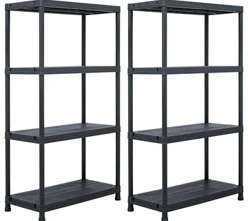 vidaXL Stalci za pohranu 2 kom crni 60 x 30 x 138 cm plastični - Venlo