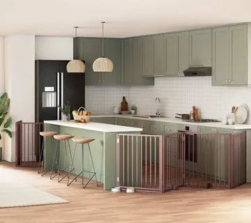 vidaXL Vrata za pse s vratašcima 12 panela sklopiva 960 cm drvo topole - Venlo