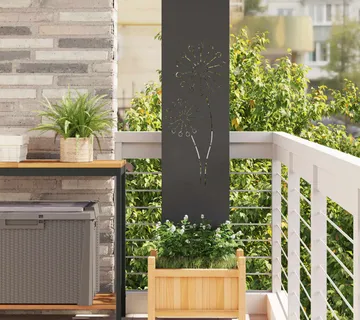 vidaXL Privatnost u vrtu Crna 32 x 140 cm Hladno valjana čelična - Venlo